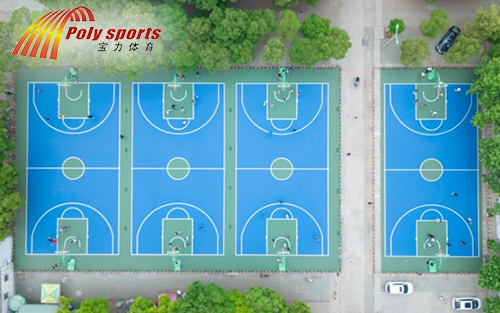 湖北大學(xué)塑膠籃球場