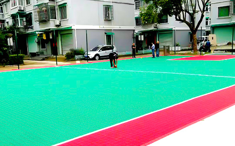籃球場(chǎng)施工地面