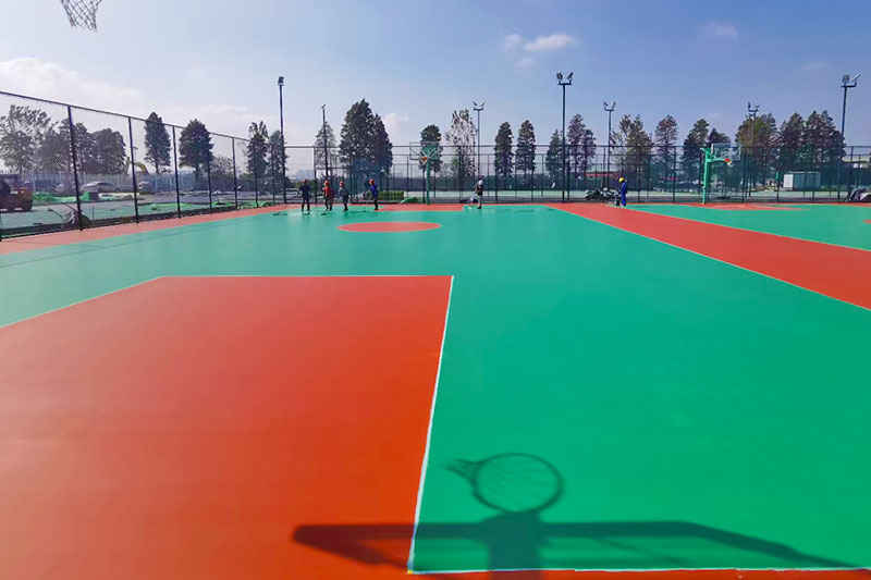 塑膠籃球場(chǎng)施工